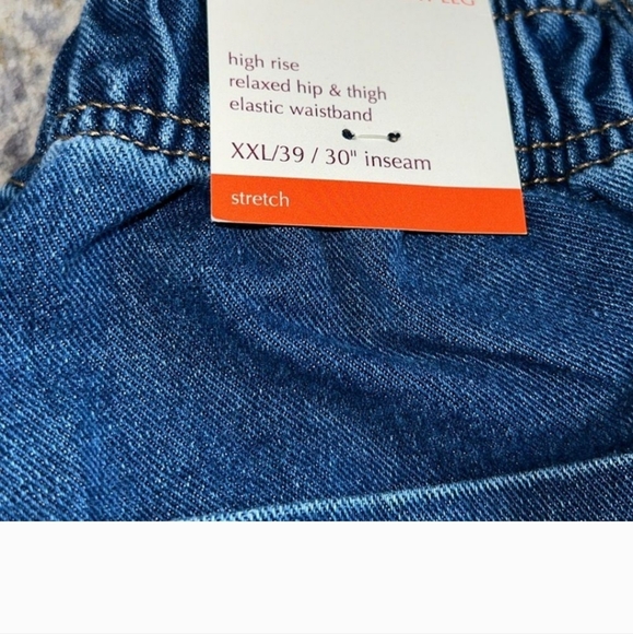 Knox Rose women's jeans XXL Straight leg high rise elastic waist NWT - Picture 12 of 15